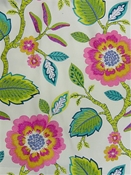 Folk Song 787 Begonia Pink Embroidery Covington Fabric